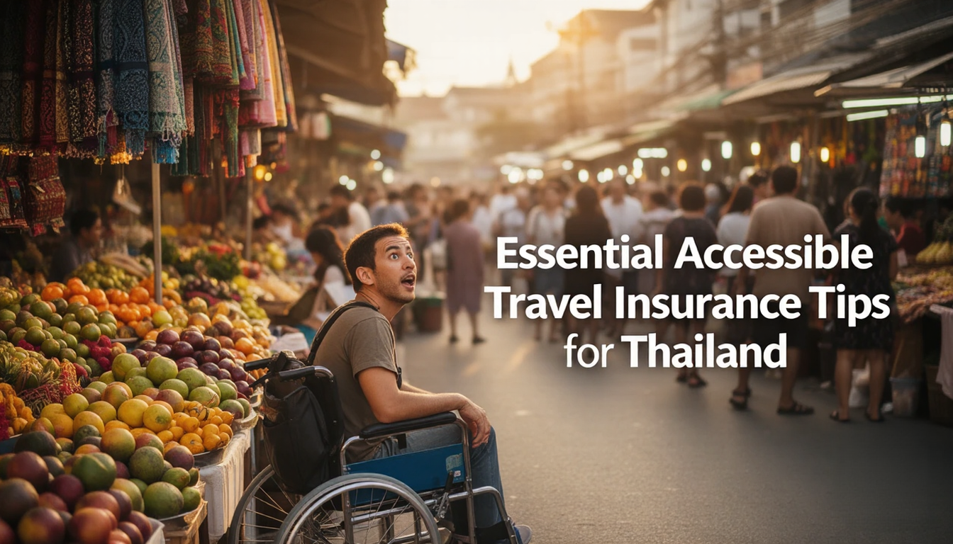 image wheelchair and market in thailand