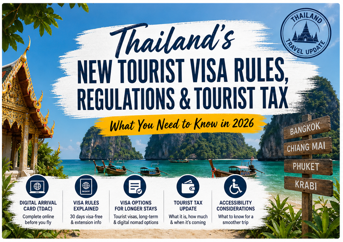 Thailand’s New Tourist Visa Rules, Entry Regulations & Tourist Tax Explained (2026 Guide)
